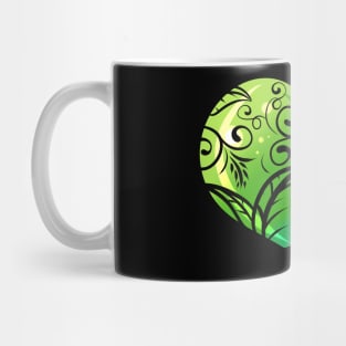 Green Heart With Ornaments, Veganism World Vegan Day Mug